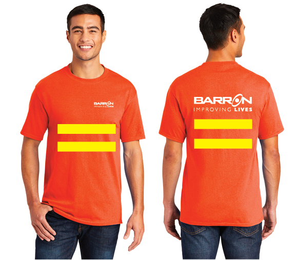 Improving Lives Tee with Safety Stripes (Orange, Blue) Tall's Available